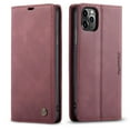 thumbnail image 2 of CaseMe Leather for iPhone 11 Pro Max Case, Flip Wallet Leather Case with Card Holder Magnetic Closure Shockproof Kickstand Protective Phone Cases Cover for iPhone 11 Pro Max,Wine Red, 2 of 12
