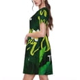 thumbnail image 2 of Lsque Tropical Summer Vibes Print Women's Casual Dress T-Shirt Summer Short Sleeve Scoop Neck Swing Dresses, 2 of 6