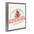 thumbnail image 4 of Not Easy Being Cowgirl Gray Framed Floater Canvas Wall Art, design by Kim Allen, 4 of 10
