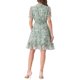thumbnail image 3 of Vestido de gasa con volantes y mangas cortas A-Line de flores para mujer INSPIRE CHIC S Verde claro, 3 of 6