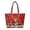 Red Reindeer Print, variant on Red Reindeer Print Padded Shoulder Bag, Zipper Closure Large Capacity Holiday Tote for Christmas Shopping, Gift Carrying, Vacation Travel and Daily Commute Use