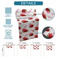 thumbnail image 6 of Red Roses Table Runner - 70 Inch Long Valentine's Day Floral Love White Country Cotton and Linen Blended Dress Scarves Farmhouse Table Runner for Kitchen Dining, Coffee Table, 13" x 70", 6 of 8