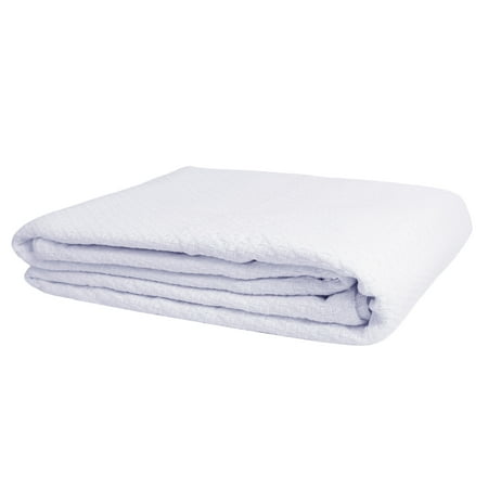 White Blankets DECORINY, Premium Cotton Blanket. Snuggle in with our Kingston Super Soft Cozy all season Blankets - Perfect for Layering, Provides year round Comfort and Warmth ()