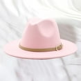 thumbnail image 3 of Weikingp Clearance! Hats for Women, Western Cowboy Hat for Women Classic Roll Up Buckle Belt Women Retro Wide Brim Cowboy Hat, Pink, 3 of 4