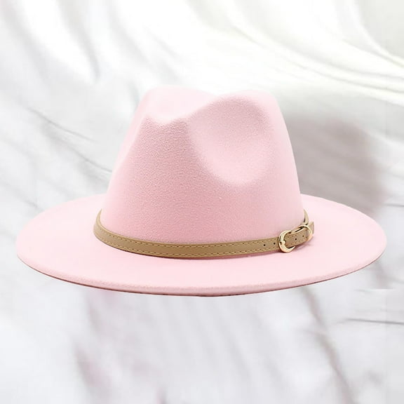 ZSQDM Western Cowboy Hat for Women Classic Roll Up Buckle belt Women Retro Wide Brim Cowboy Hat beanies Hats for Men Bucket Hats Mens Caps