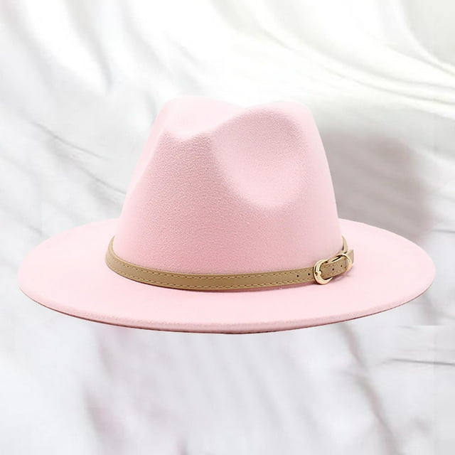 Chapeau de Cowboy Western pour Femmes Classique Ceinture à Boucle Rétro Grand Bord