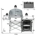 thumbnail image 5 of Topbuy Camping Folding Table Portable Outdoor BBQ Grill Stand w/Windscreen Bag, 5 of 10
