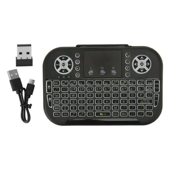 Falleo Clearance 2.4GHz Mini Wireless Bluetooth Keyboard with Touchpad Backlit Portable Keyboard Remote Control for Laptop PC TV Box