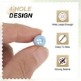 thumbnail image 4 of 60pcs 16L Sewing Buttons 3/8"(10mm) Resin Round Flat 4-Hole Craft Replacement Buttons for Sewing Clothing and DIY, Light Blue, 4 of 7