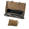 thumbnail image 3 of Bolso de mano para mujer, bandolera con monedero y compartimento térmico para el almuerzo, grande Caqui, 3 of 9