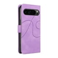 thumbnail image 5 of Allytech Wallet Flip Case for Google Pixel 9 / 9 Pro, Retro Luxury PU Leather Shockproof Soft TPU Inner Magnetic Clasp Cover with Card Cash Slots & Kickstand & Wrist Strap for Women Men - Purple, 5 of 11