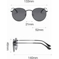 thumbnail image 2 of Lunettes de Soleil Rondes en Métal Polarisé Rétro pour Hommes et Femmes Sports de Rue Plage Extérieur (Couleur : E, Taille : Medium), 2 of 4