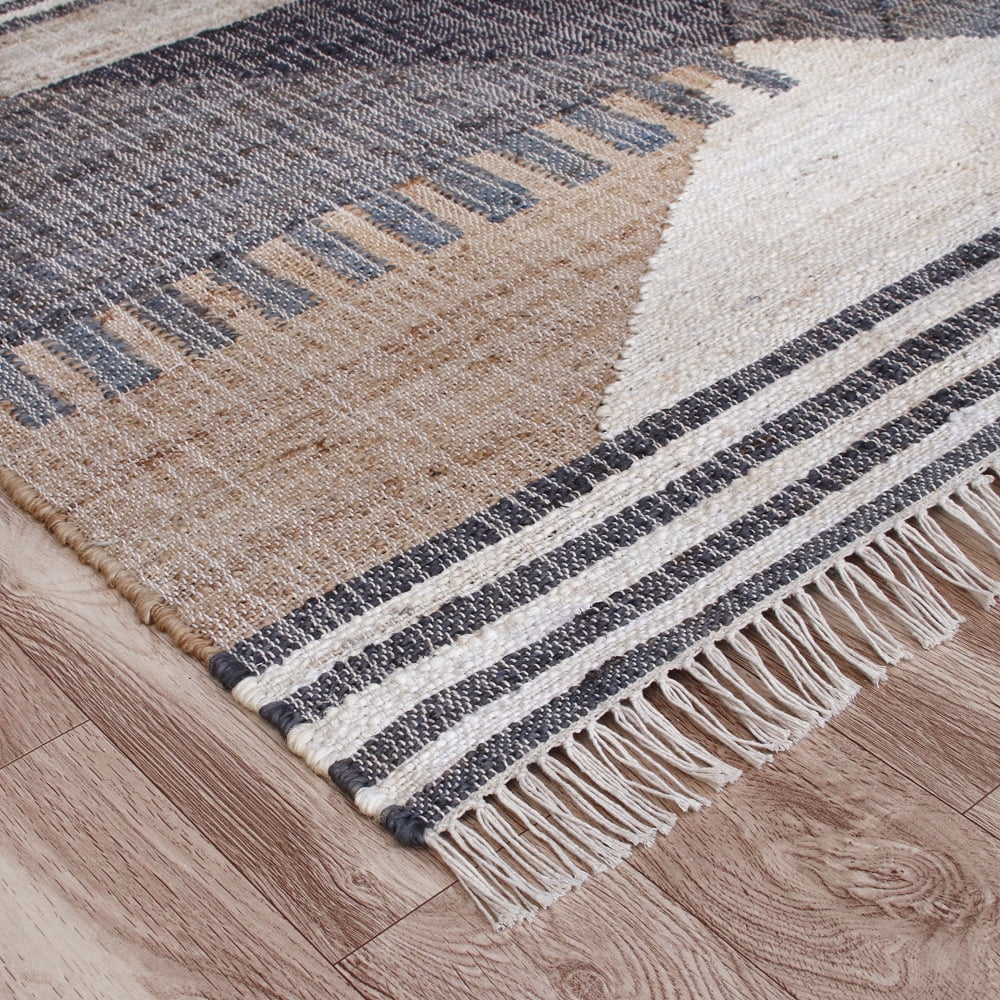 Ox Bay Finley Modern, Bohemian Geometric Hand-Made Area Rug, 4' x 6'