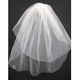 thumbnail image 1 of Robe de Communion pour Filles 1ère Mariage Voile Blanc 2 Couches Voile en Tulle avec Peigne 23 Pouces, 1 of 1