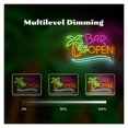 thumbnail image 4 of Letrero De Neón Bar Open Con Forma De Palmera Y Luz LED Con Brillo Ajustable Para Decoración De Bares, Cafeterías Y Bares De Cerveza, 38cmx24cm, 4 of 6
