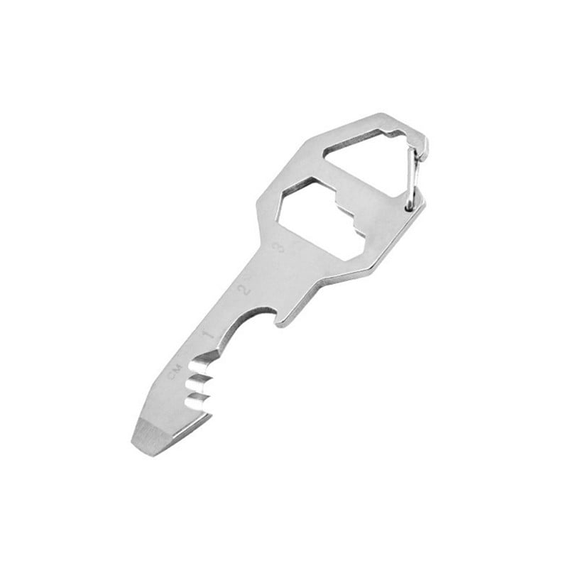 Nouveau multifonction EDC EN ACIER INOXYDABLE Key Holder Keychain Ring Clip Tool Outdoor 