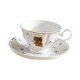 thumbnail image 1 of de café con latte, y platillo, adorno de 180 ml, regalo elegante y novedoso, tazas para latte, tazas de té para café comercial, té, 1 of 9