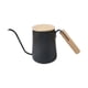 thumbnail image 3 of Hervidor de café de cuello de cisne con asa, pico largo y estrecho, portátil, para verter café 350 ml negro, 3 of 9