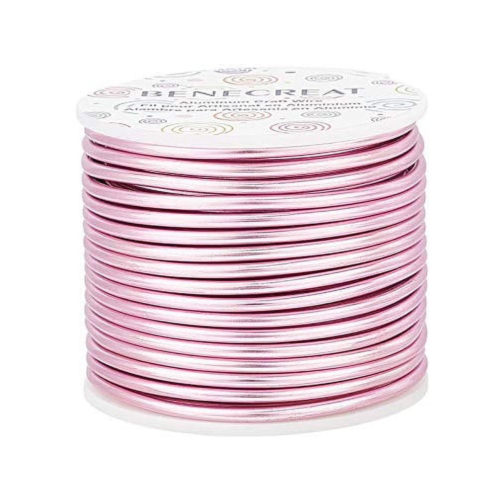 20 Gauge 770FT Tarnish Resistant Jewelry Beading Wire Bendable Aluminum Sculpting Metal Wire for Jewelry Craft Beading Work RosePink