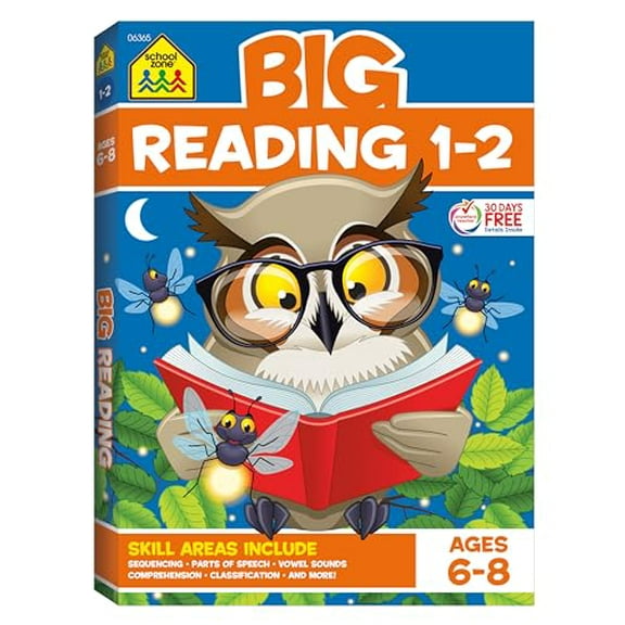 Pre-Owned School Zone Big Reading 1-2 Workbook (Paperback) 1681472554 9781681472553