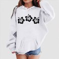 thumbnail image 2 of Staki Cute Hoodie Kids Girls Aesthetic Preppy Flower Hoodies Beach Graphic Pullover 3-12Y(White,8-10 Years), 2 of 4