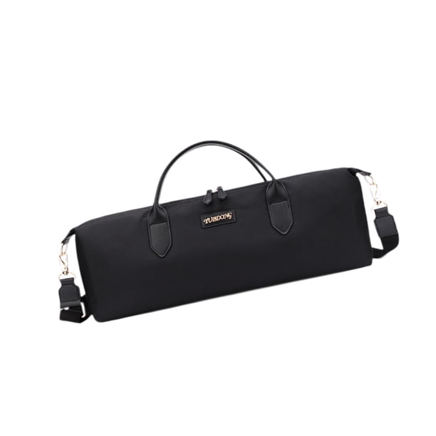 Elegante bolsa de transporte para flauta para músicos de 20 x 8 x 3 pulgadas con hombro ajustable Negro