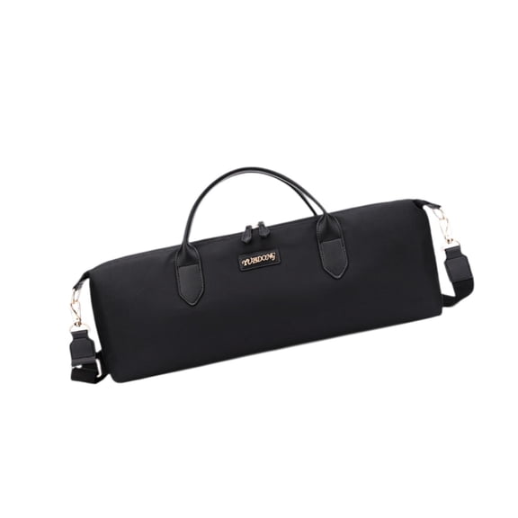 Almencla Portable Flute Carrying Bag 19.6x7.8x2.7inch Wear Resistant Versatile Music Instruments Bag with Shoulder Strap Flute Handbag Black