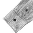 thumbnail image 6 of Rloper-Lop Men's Metallic Silver Blouse Shirts Long Sleeve Button Down Tops for Nightclub Party T-Shirts, 6 of 6