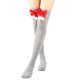 thumbnail image 1 of Calcetines largos hasta la rodilla para mujer, lisos, con lazo navideño y bola, cálidos, para mujer, 1 of 3