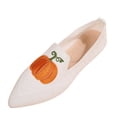 thumbnail image 5 of Women's Fashion Halloween Ballet Flats Pointed Toe Embroidery Knit Loafers Breathable Casual Dressy Shoes, 5 of 7