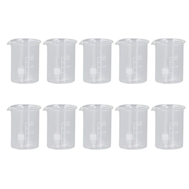 Juego de vasos en L NikouMX Vaso de Vidrio 10 piezas para experimentos