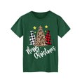 thumbnail image 5 of XCHQRTI Christmas Tree Shirt for Women Plus Size Tshirt Short Sleeve Graphic Top, 5 of 11