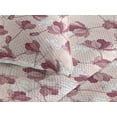 thumbnail image 3 of Ambesonne Autumn Flowers Quilted Bedspread Set 3 Pcs, Simple Bloom Romance, King, Rose Raspberry White, 3 of 4