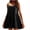 Black, variant on WIZUTIZ Sundresses for Women 2025 Trendy Plus High Rise Halter Smocked Solid Shift Dress Sleeveless V-Neck Peplum Dress for Womens Mini Dress Comfy Anniversary Dress Green
