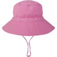 thumbnail image 4 of LinYooLi Wide Brim Bucket Hat for Kids Spring Summer Outdoor Sun Protection Headwear Baby Boy Windproof Rope Fisherman Hat, 4 of 8