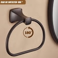 thumbnail image 4 of Bronze Towel Holder, Oil Rubbed Bathroom Towel Ring, Wall Mounted Farmhouse Rustic ORB, 4 of 4