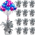 thumbnail image 1 of Playo Balloon Weights Balloon Holders for Table & Party Decorations, Silver 12-Pack, 1 of 9