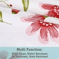 thumbnail image 6 of PiccoCasa Vinyl Tablecloth Round 71" Dia Red Flower Pattern Floral Printed, 6 of 7