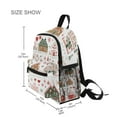 thumbnail image 3 of FORMRS School Backpack with Front Zippered Pocket 12" Student Travel Daypack, Red Nordic Christmas House, 3 of 6
