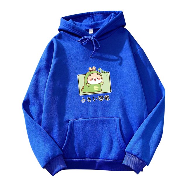 Gibobby Sudadera mujer con cierre, Sudadera con capucha para mujer, con dobladillo irregular, holgada, para (Azul,G)