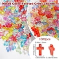 thumbnail image 2 of 1000Pcs Acrylic Cross Charms Cross Charms Bulk Plastic Transparent Clear Colorful Small Mini Crosses Crucifix Charm, 2 of 6