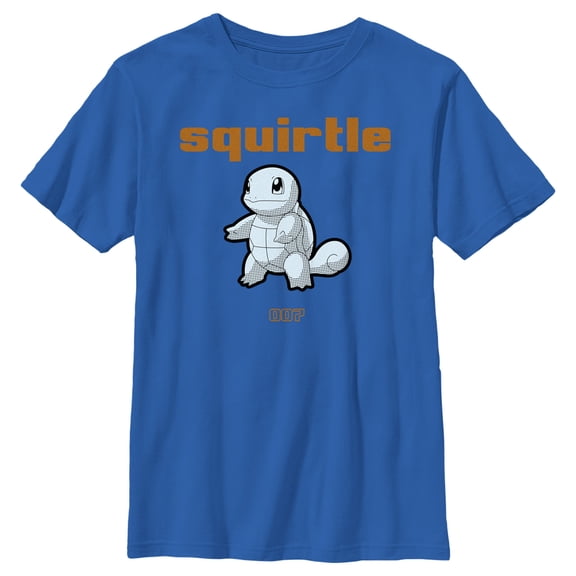 Boy's Pokemon Comic Squirtle Graphic Tee Royal Blue X Large