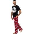thumbnail image 2 of Disney Classic Mens Mickey Mouse Pajama Tee and Lounge Pant Set, Black/Red Mickey, Size: 2X, 2 of 2