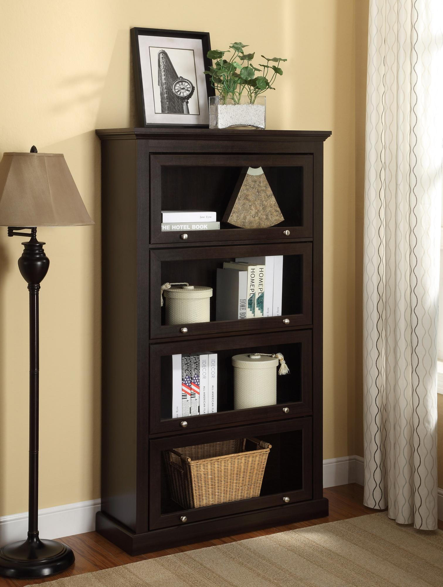 Ameriwood Home Barrister Bookcase Espresso Walmart Com Walmart Com