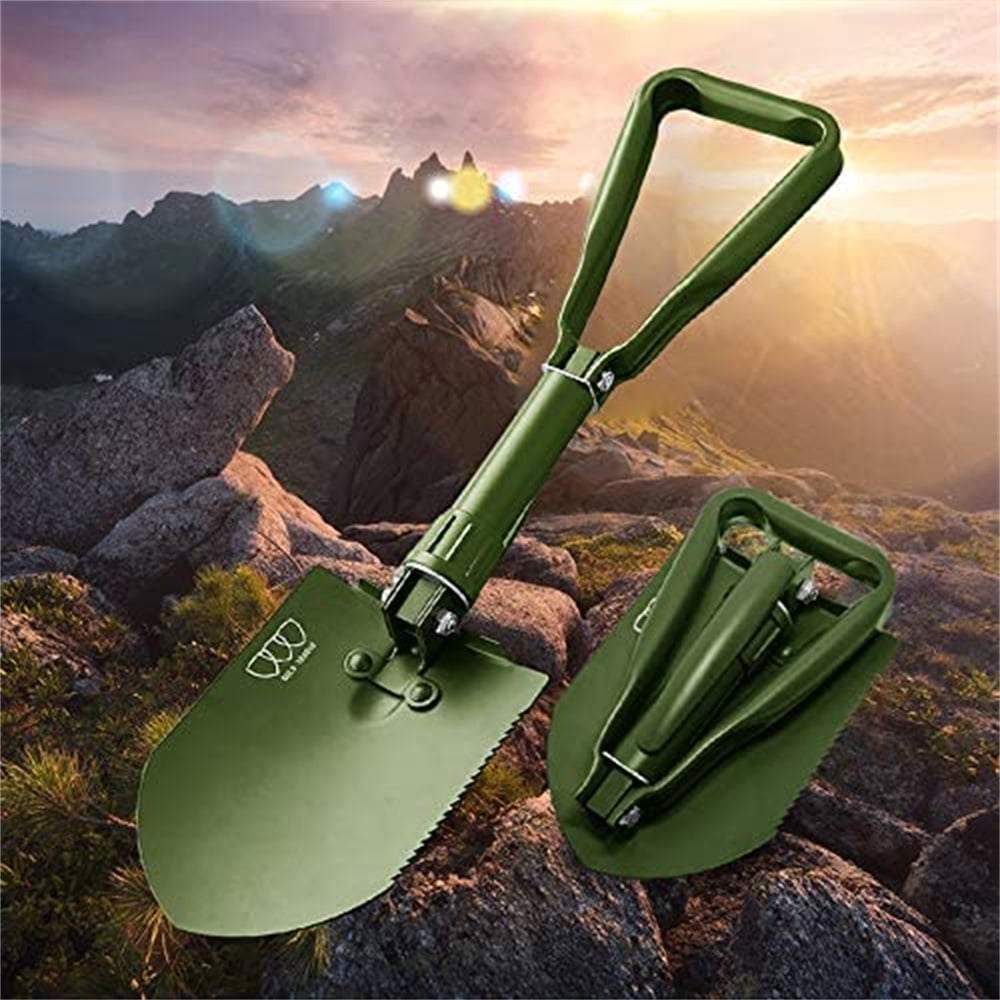 Kepooman Multifunctional Camping Foldable Offroad Shovel Entrenching Tool Emergency Shovel- Portable Small Collapsible Camp Shovel, Green Kepooman Multifunctional Camping Foldable Offroad Shovel Entrenching Tool Emergency Shovel- Portable Small Collapsible Camp Shovel, Green