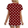 thumbnail image 5 of Ashirexll Short Sleeve Shirts for Women, Fashion V-Neck Short Sleeve Printed T Shirts, 5 of 6