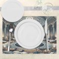 thumbnail image 3 of Ambesonne Art Nouveau Place Mats Set of 4, Panorama of a Pool Hall, Standard Size, Pale Taupe Blue Grey, 3 of 5