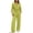 Green, variant on Cameland Women 2 Piece Tracksuit Women Fall Winter Solid Collared Long Sleeve Shirt Adjustable Waist Pants Two Piece Set Pink M