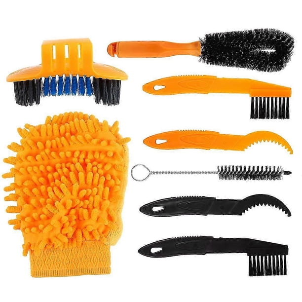 26-27 8 Pcs Bicycle Chain Washer Bike Gear Cleaning Tool Gasoline Motorcycle Bike Chain Washer Cleaning KIt Sports