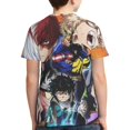 thumbnail image 2 of Boku no Hero Mha Academia Youth Unisex T-Shirt Crewneck Short Sleeve Double-Sided Print Tee Shirts Top For Boys Girls Kid Teen Small, 2 of 6